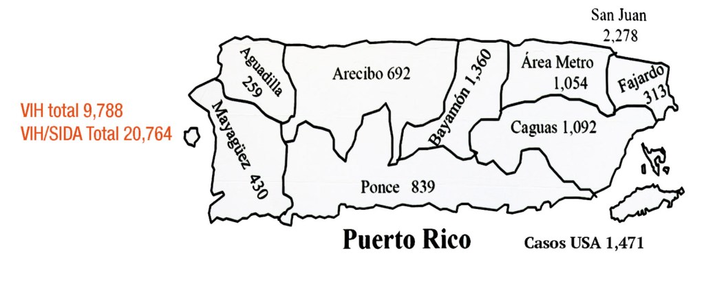 Mapa de personas que viven con VIH